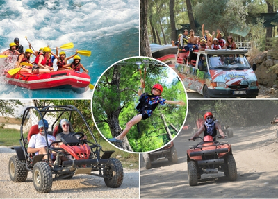 Wildwasser Rafting in Side (Mit Quad, Jeepsafari und Zipline)